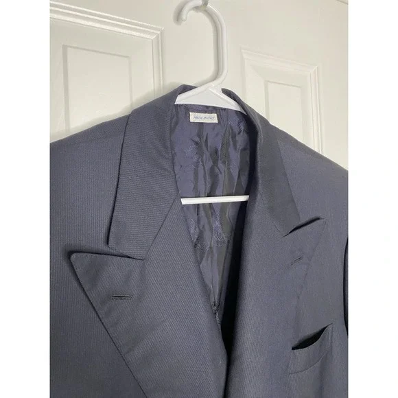 Brioni Men's Super 150s 100% Wool Suit Jacket Black Size 44 L‎ *read*